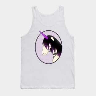 Goth Unicorn - Sunshine and happiness is not my thing Tank Top